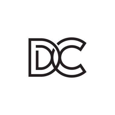 dc ilk harf vektör logosu