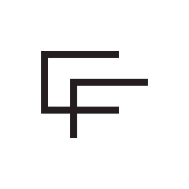 cf ilk harf vektör logosu