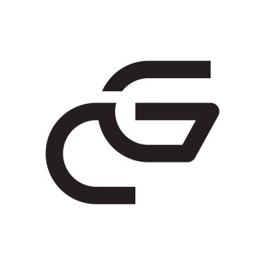 cg ilk harf vektör logosu