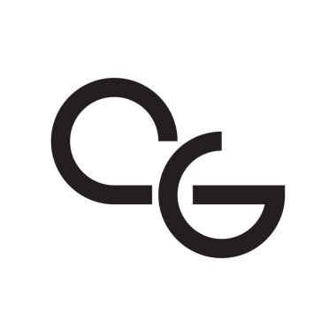 cg ilk harf vektör logosu