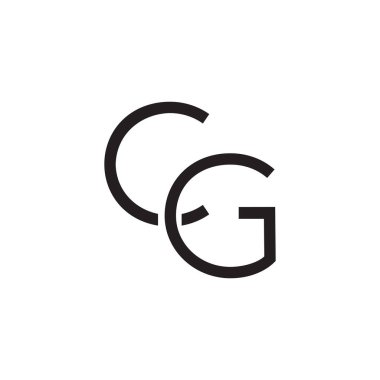cg ilk harf vektör logosu