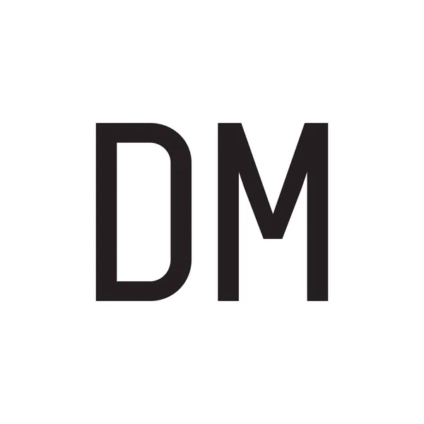 Dm初期文字ベクトルロゴ — ストックベクタ