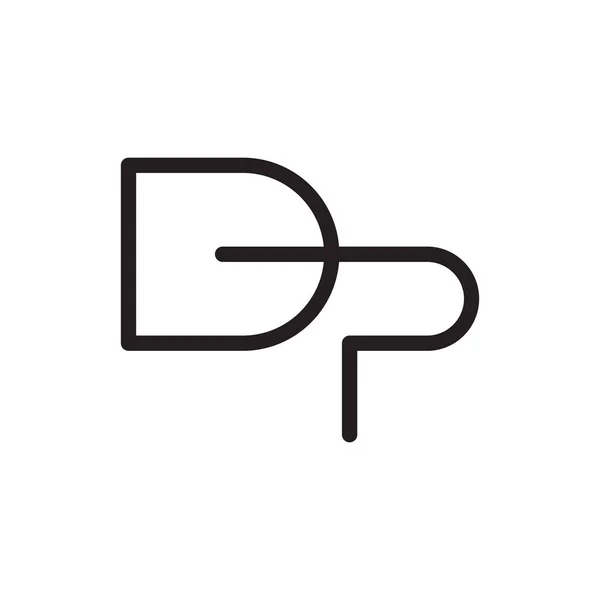 Dpの頭文字ベクトルロゴ — ストックベクタ