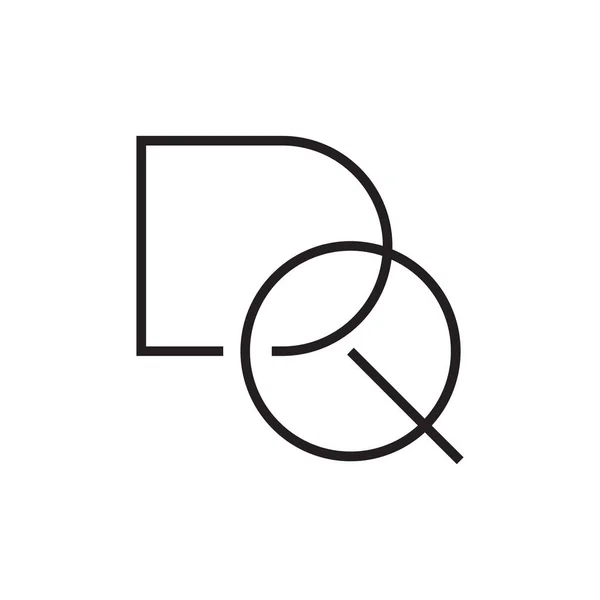 dq ilk harf vektör logosu