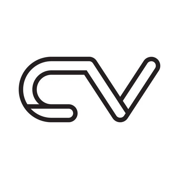 Cv初始字母向量标志 — 图库矢量图片