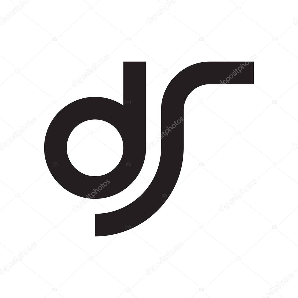 Ds initial letter vector logo icon
