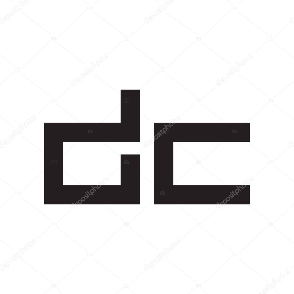 dc initial letter vector logo