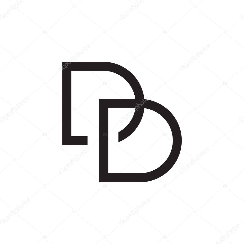 Dd initial letter vector logo