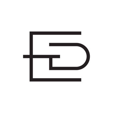 ed ilk harf vektör logosu