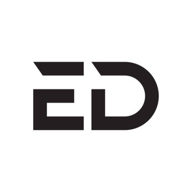 ed ilk harf vektör logosu
