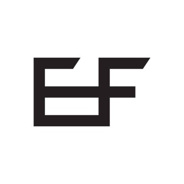 ef ilk harf vektör logosu