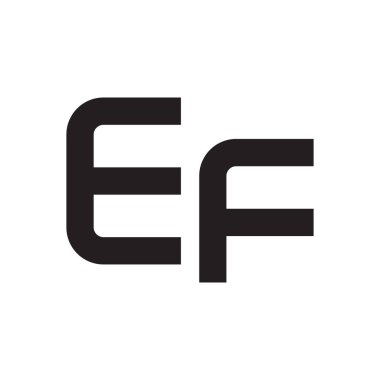 ef ilk harf vektör logosu