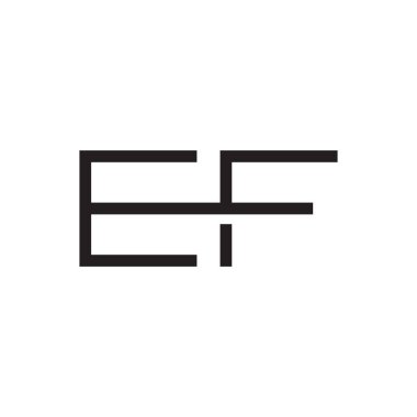 ef ilk harf vektör logosu