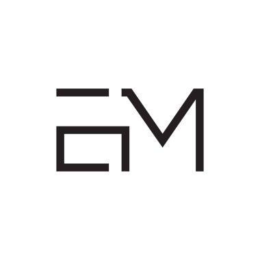 em ilk harf vektör logosu