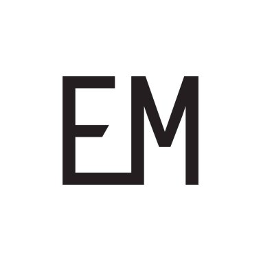 em ilk harf vektör logosu