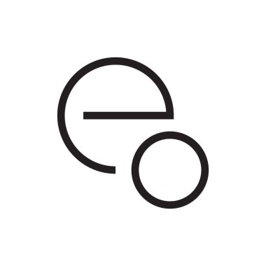 eo ilk harf vektör logosu