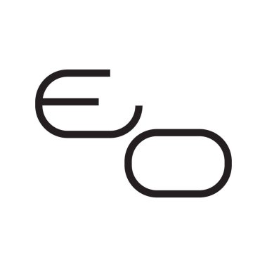eo ilk harf vektör logosu