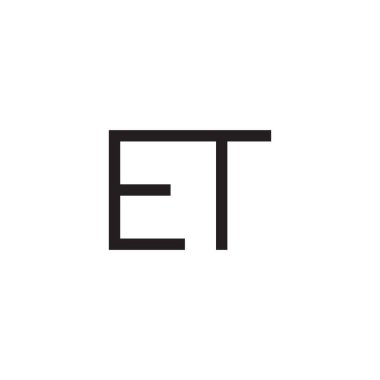 et ilk harf vektör logosu