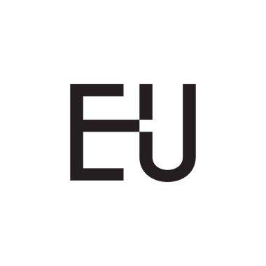 eu ilk harf vektör logosu