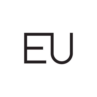 eu ilk harf vektör logosu