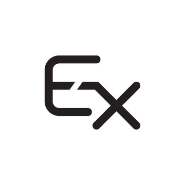 ex ilk harf vektör logosu