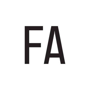 fa ilk harf vektör logosu