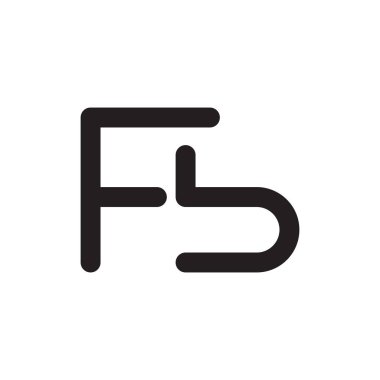 fb ilk harf vektör logosu