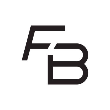 fb ilk harf vektör logosu