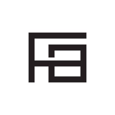 fb ilk harf vektör logosu