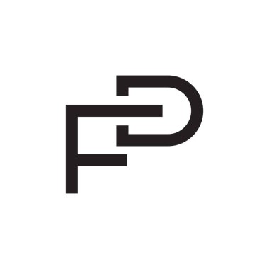 fd ilk harf vektör logosu