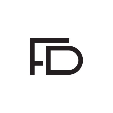 fd ilk harf vektör logosu