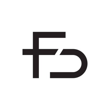 fd ilk harf vektör logosu