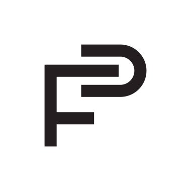 fd ilk harf vektör logosu