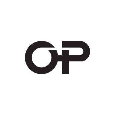 op ilk harf vektör logosu