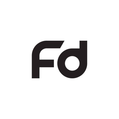 fd ilk harf vektör logosu