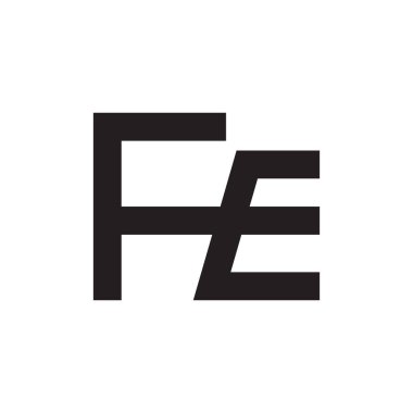 fe ilk harf vektör logosu