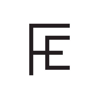 fe ilk harf vektör logosu