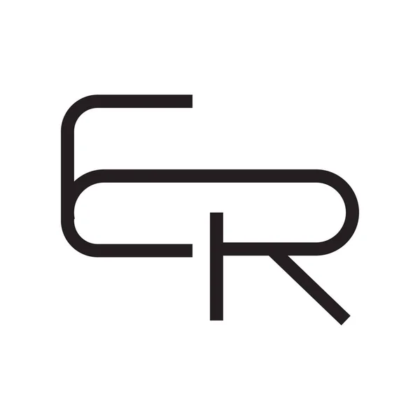 För Första Bokstaven Vektor Logotyp — Stock vektor
