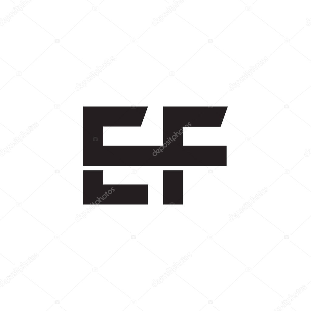Ef initial letter vector logo