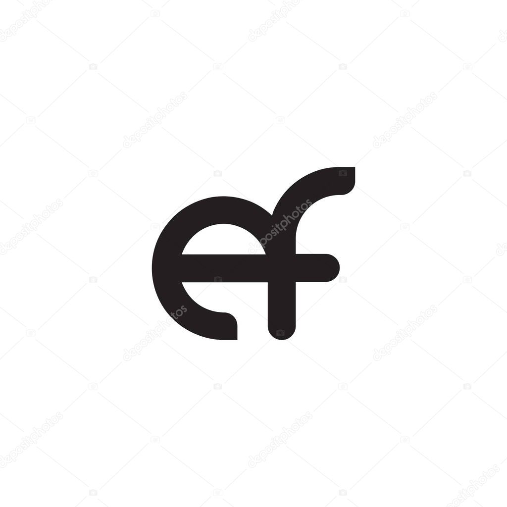 Ef initial letter vector logo