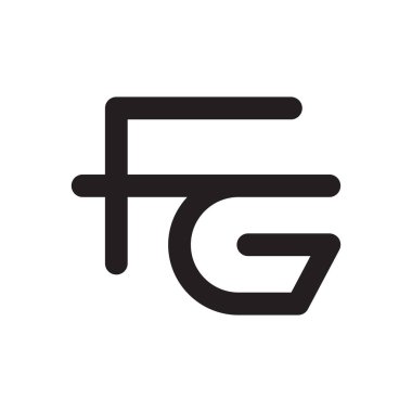 fg ilk harf vektör logosu