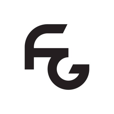 fg ilk harf vektör logosu