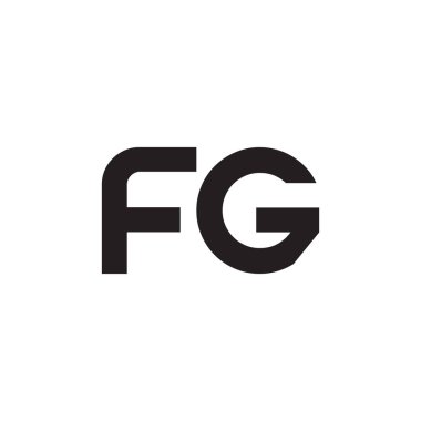 fg ilk harf vektör logosu