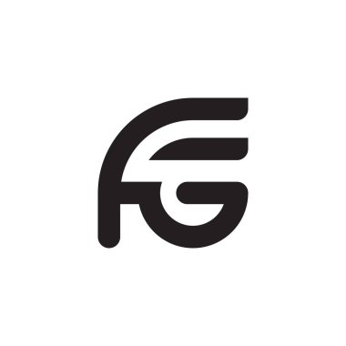 fg ilk harf vektör logosu