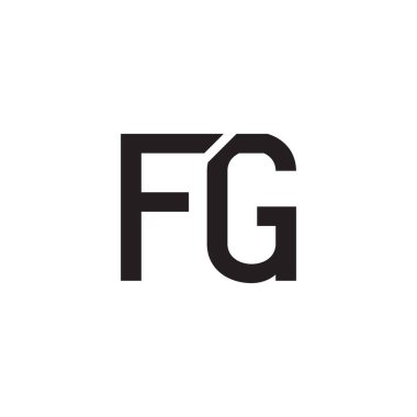 fg ilk harf vektör logosu