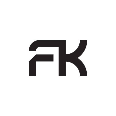 fk ilk harf vektör logosu