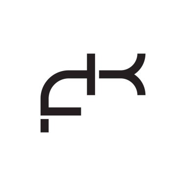 fk ilk harf vektör logosu