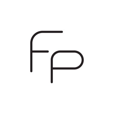 fp ilk harf vektör logosu