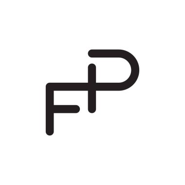 fp ilk harf vektör logosu