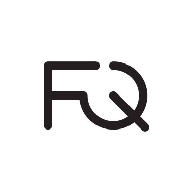 fq ilk harf vektör logosu